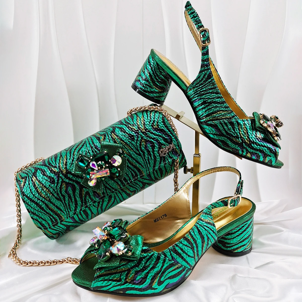 

doershow beautiful High Quality African Style Ladies Shoes And Bags Set Latest Italian Shoes And Bag Set For Party SW1-1