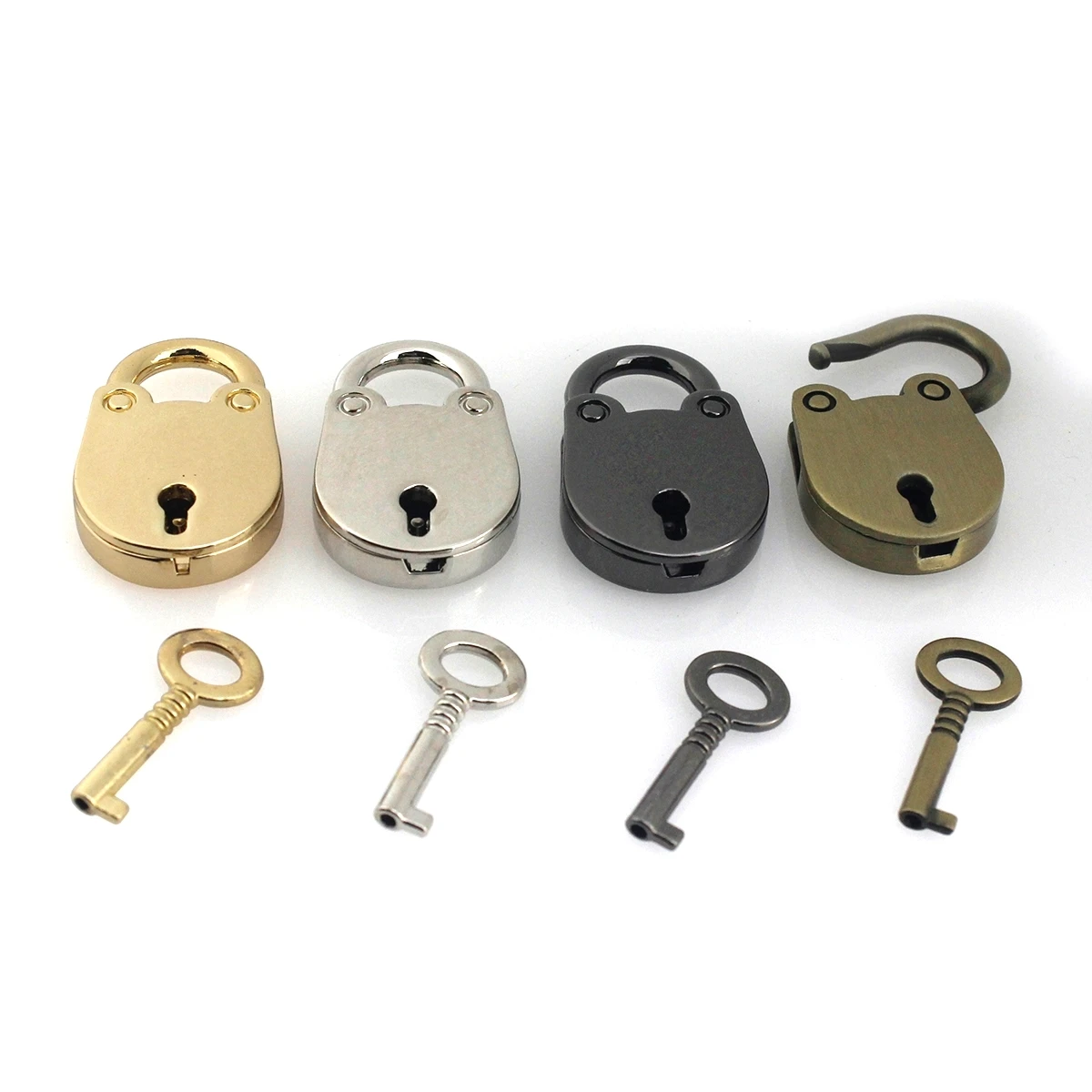 1Pcs Cat Shape Metal Mini Padlock Small Luggage Box Key Lock with Key Bag Suitcase Decor Accessories 4 colors available