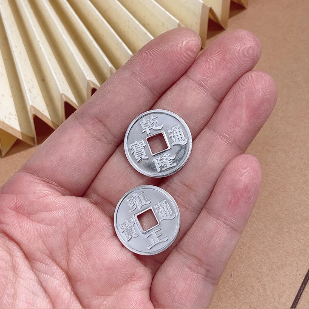 2G Pure Silver 999 Five Emperor Coins Collectible Chinese Antique-Style Coins Feng Shui Lucky Wealth Prosperity Decorative Craft