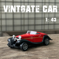 1:43 Alloy Vintage Diecast Car Model Car Classic Benzs 500K Pull Back Car Model Miniature Vehicle Replica Gift For Kids Adults