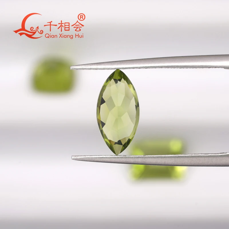 

Натуральный перидот 1.2-1.8 карата, форма маркиз, желтовато-зеленый, сертифицированный GRC, для ювелирных украшений