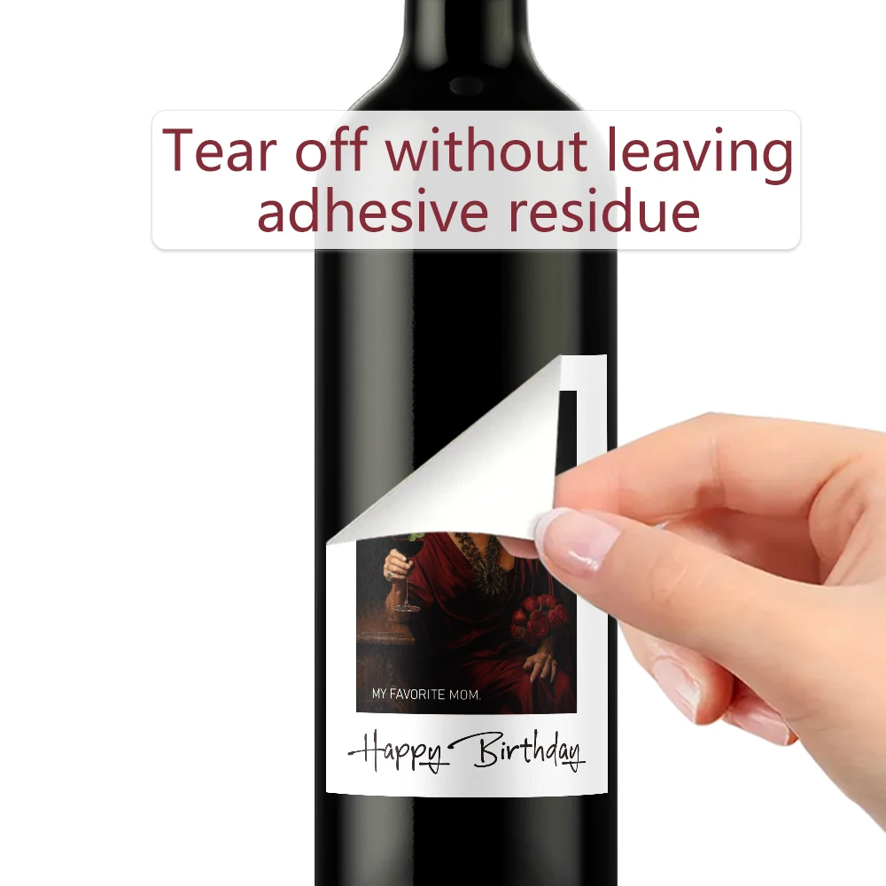 مجموعة ملصقات النبيذ لعيد الأم مكونة من 9 قطع، ملصقات زجاجات مقاومة للماء، هدية مثالية للأم، هدية عيد الميلاد، مستلزمات الحفلات #6