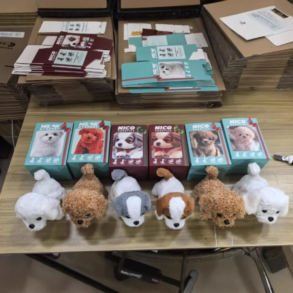 ของเล่นสุนัขจำลอง เดินได้ ส่งเสียงเห่า ตุ๊กตาอิเล็กทรอนิกส์ ไม่ใช่ขนสัตว์ วิ่งได้ ของเล่นสัตว์เลี้ยงจำลอง ตุ๊กตาเท็ดดี้ สำหรับขายส่ง