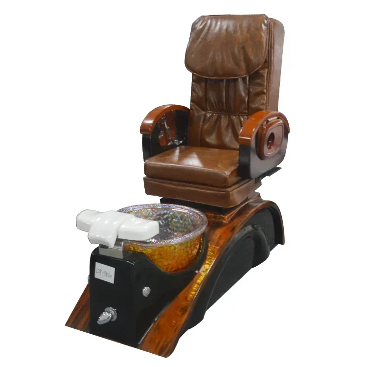 Electric Foot Massage Foot-Washing Pedicure Chair Retro Couch Reclining Foot Bath Spa Stool Manicure Bed Massage Chair