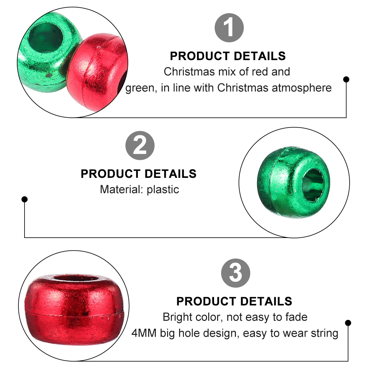 1000個入り クリエイティブDIYビーズアクセサリー カラフルなプラスチックビーズ ジュエリー製作 ハンドメイドクラフトプロジェクト 子供の活動用