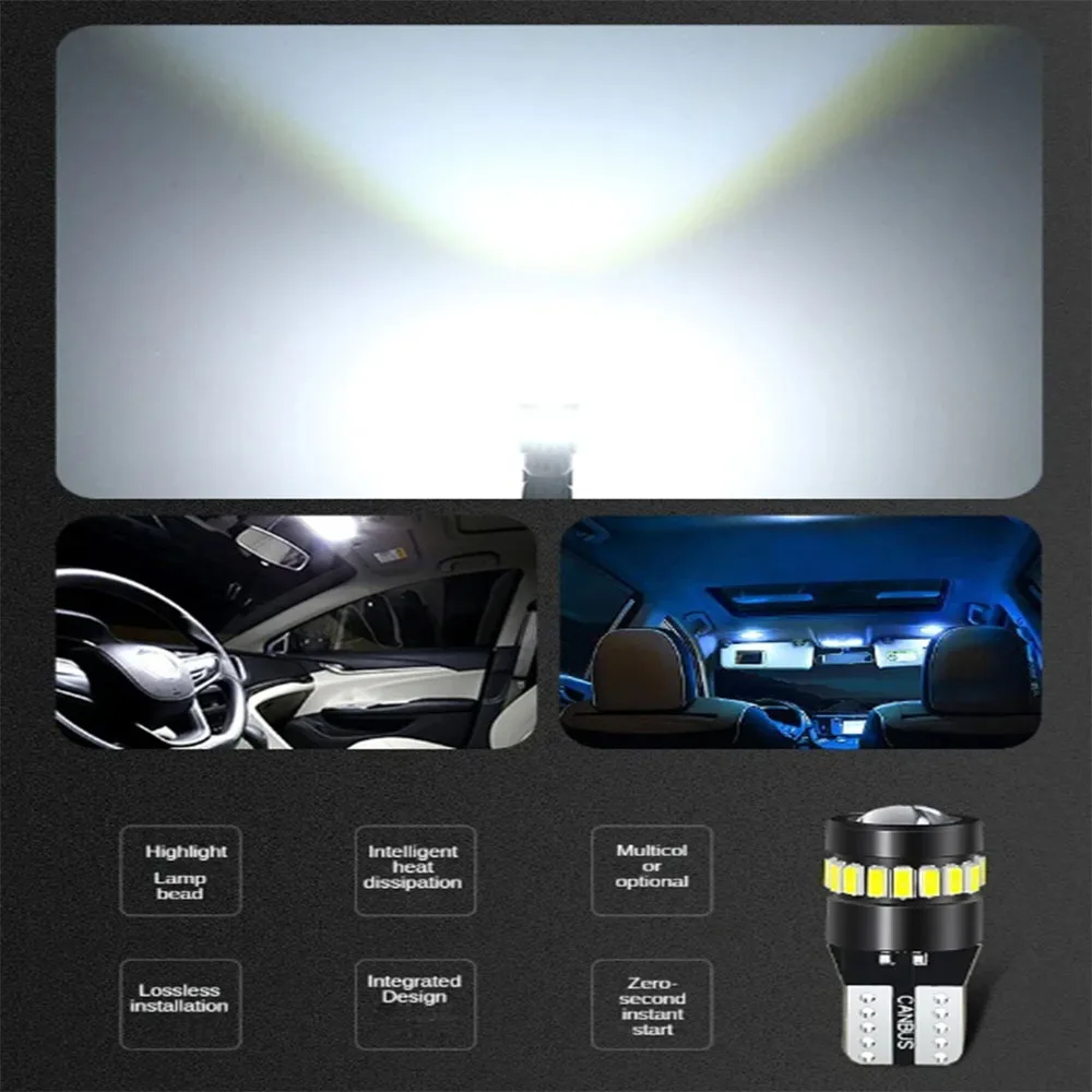 TCYATO  2x W5W T10 21SMD Led Bulbs Canbus Car Interior Light Bulbs Parking Position Lamp Map Dome Reading Lights