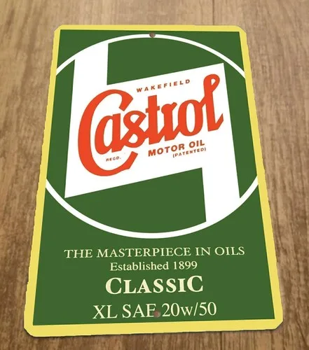 Wakefield Castrol Motor Oil Established 1899 Garage Poster  Metal Wall Sign