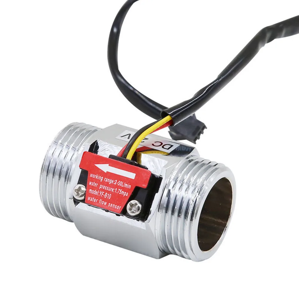 YF-B Water Flow Hall Stream Sensor Switch Flow Meter DN25 For Industrial Turbine DC3.5~24V Wire Connection Stainless Steel Shaft