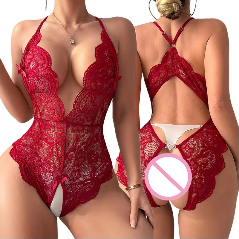 

Мини-боди без швов на бедрах для женщин, кружевное прозрачное белье, полуоткрытый бюстгальтер, горячее нижнее белье, женский эротический костюм, эротическое белье