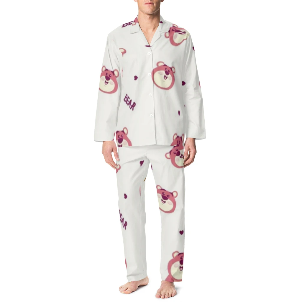 Conjunto de pijama Disney Strawberry Bear con cómodos top y pantalón con botones y cintura elástica,