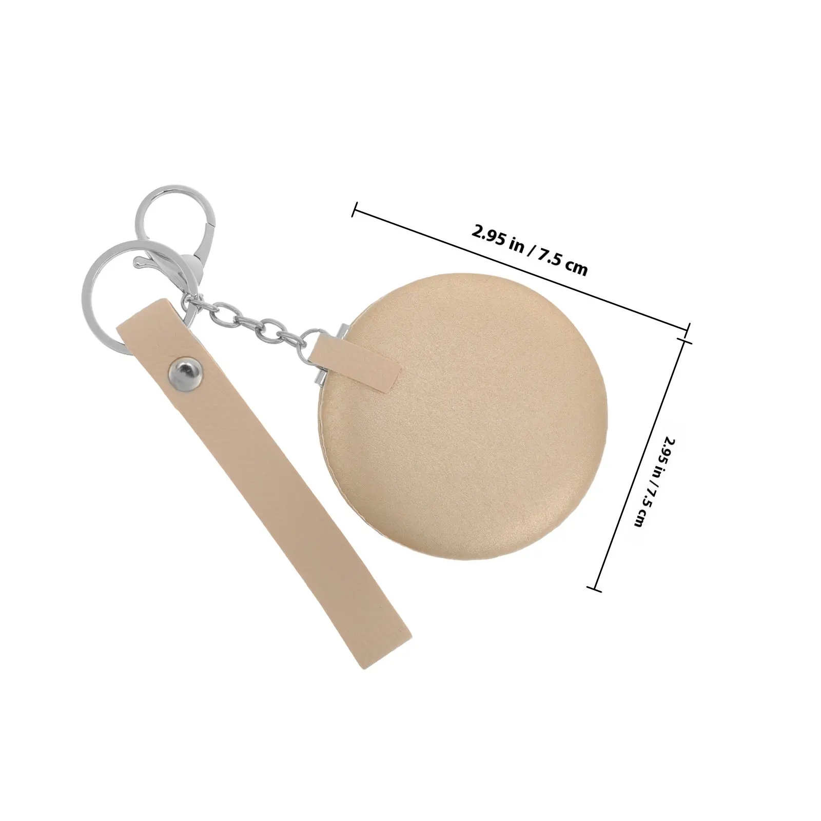 1Pcs Mini Makeup Mirror Portable Folding Double-Side Keyring Pendant Compact Mirror Keychain Pendant Keyring Ornaments