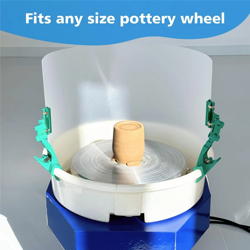 ABKO-Ton-Bildschirm für Töpferwerkzeug, Ton, Spritzschutz, Töpferwerksschild, Töpfer-Embryo-Schutz, verstellbarer Clip