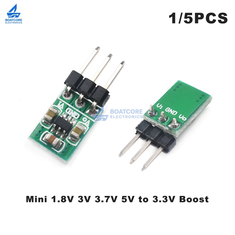 1/5 قطعة محول تيار مستمر صغير/تيار مستمر 1.8 فولت 3 فولت 3.7 فولت 5 فولت إلى 3.3 فولت دفعة وبوك 2 في 1 مضخة شحن منظمة منخفضة الضوضاء