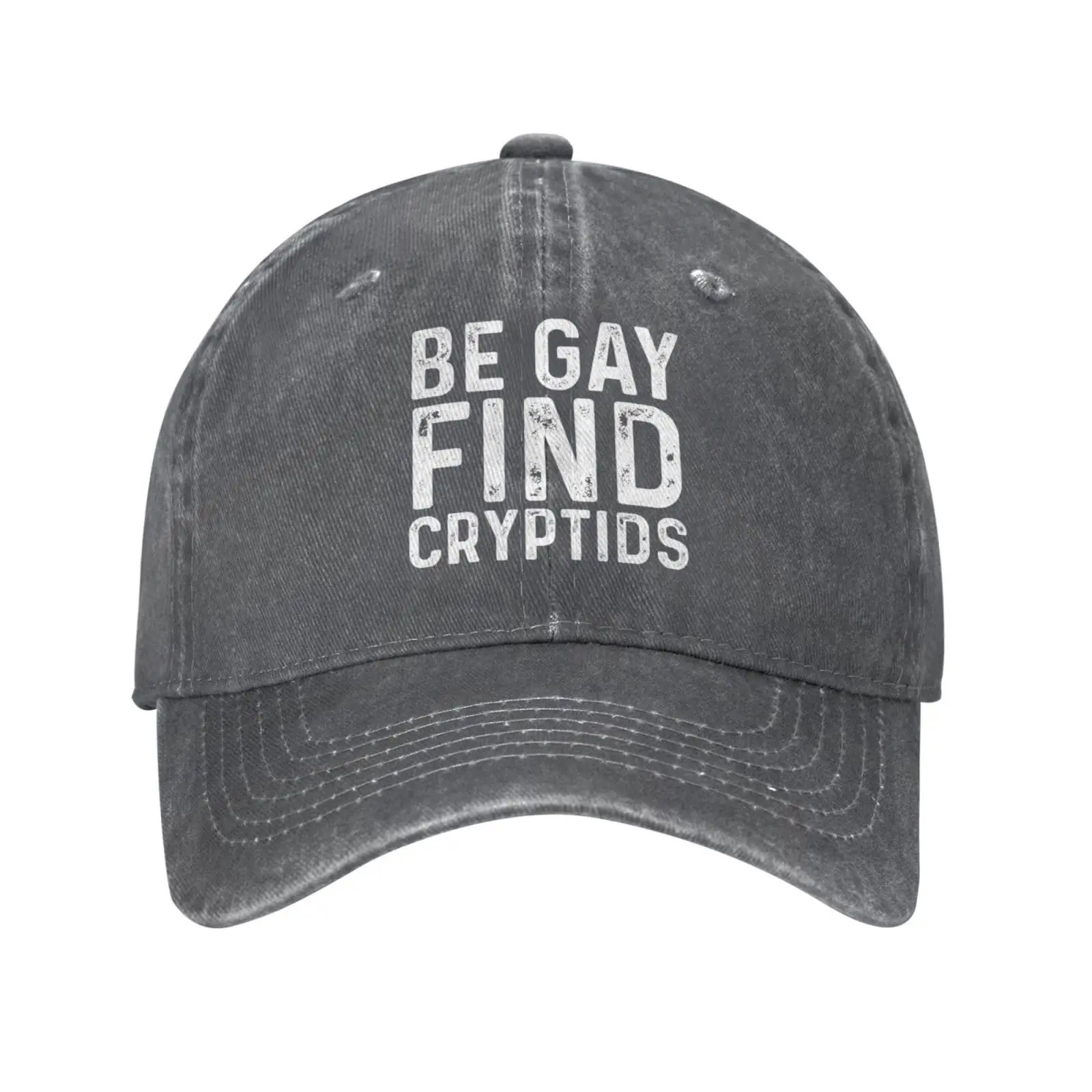 Be Gay Find-sombrero con estampado Cryptids para mujer, gorra de béisbol de moda, gorras clásicas de algodón lavado para hombre