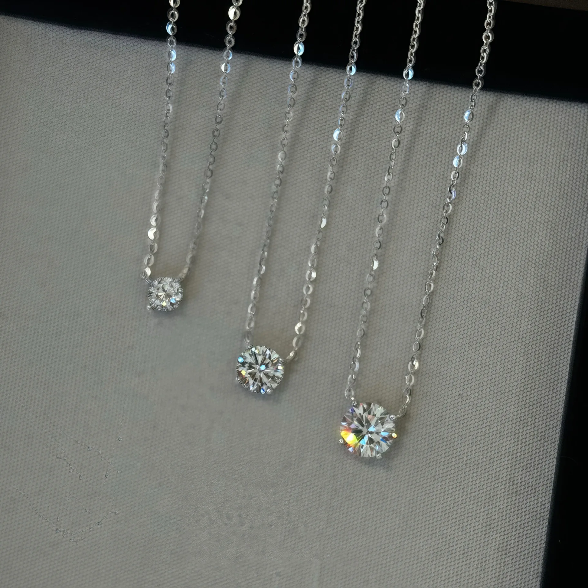 1ct 2ct 3ct D Color VVS1 Moissanite Diamond Top Quality 18K Gold Plated Pendant Necklace Fine Jewelry Gifts Colar de Prata