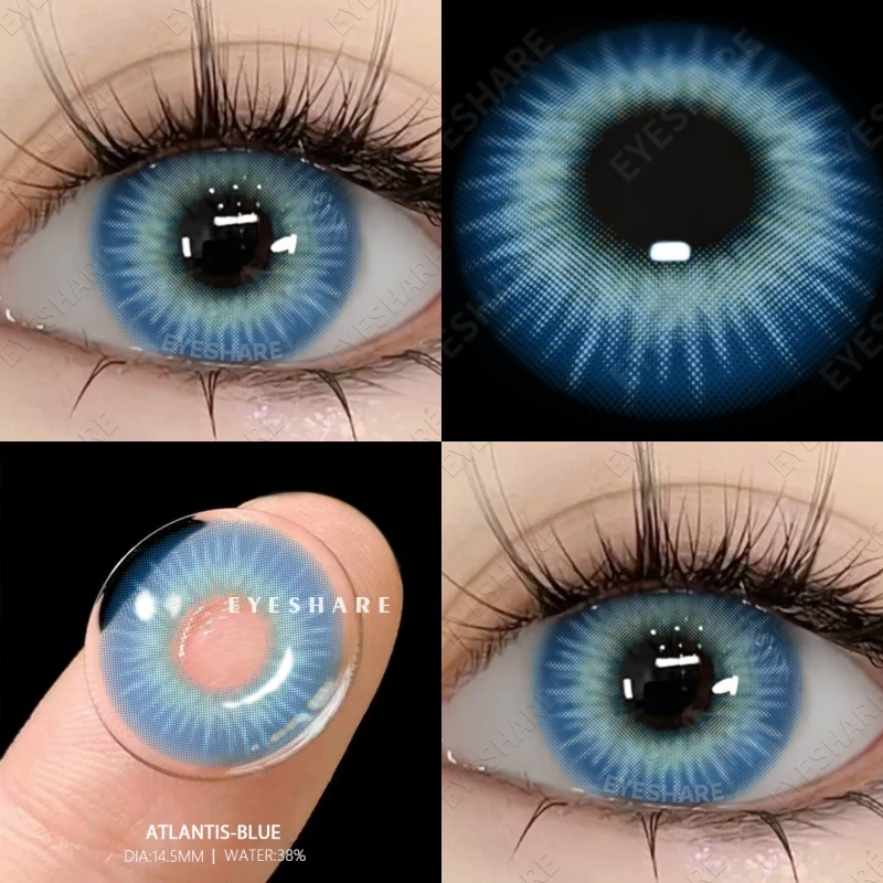 AMARA Color Contact Lenses For Eyes 1pair Yearly Natural Eye Green Color Lens Cosmetic Soft Eye Lenses Beauty Pupils Blue Lenses