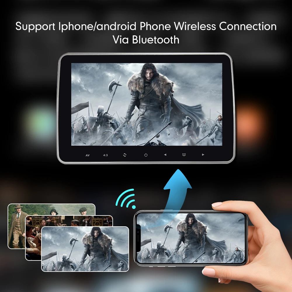 NEW 10.1 inch Headrest Monitor Touch Screen TV Display IPS Android WIFI Car Back Seat Tablet Multimedia CarPlay Player - view 6