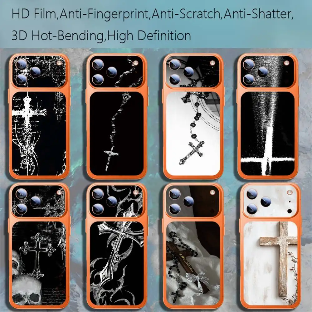 

cross For iPhone 17 pro Max /17 pro Full Cover Decal Skin Wrap 3D Colorful Rear Protective Sticker Film