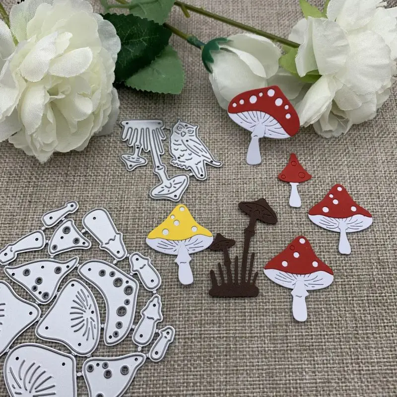 New Various Mushrooms Metal Cutting Dies For DIY Scrapbooking Decorative Embossing Handcraft Die Cutting Template Mold