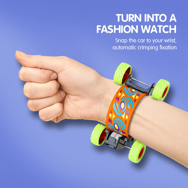 Creative Skateboard Pull Back Car Model Children's Toy Stunt Car Boy's Watch Car Is Resistant To Falling Rolling Back Vehicle