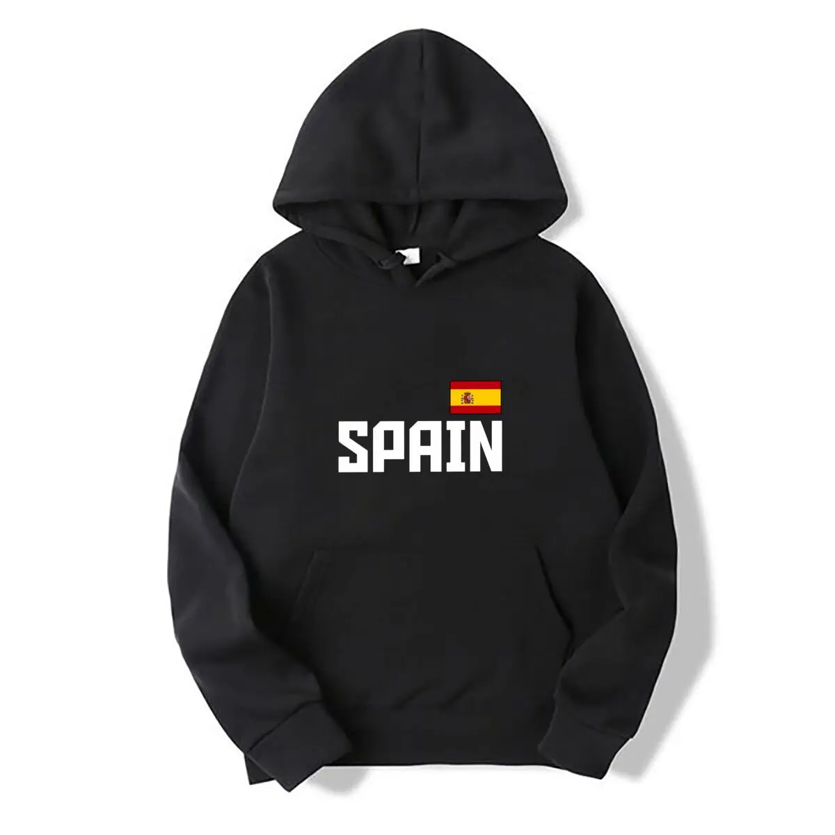 Spain National Flag Crest Emblem Graphic Autumn and winter hooded sweatshirts