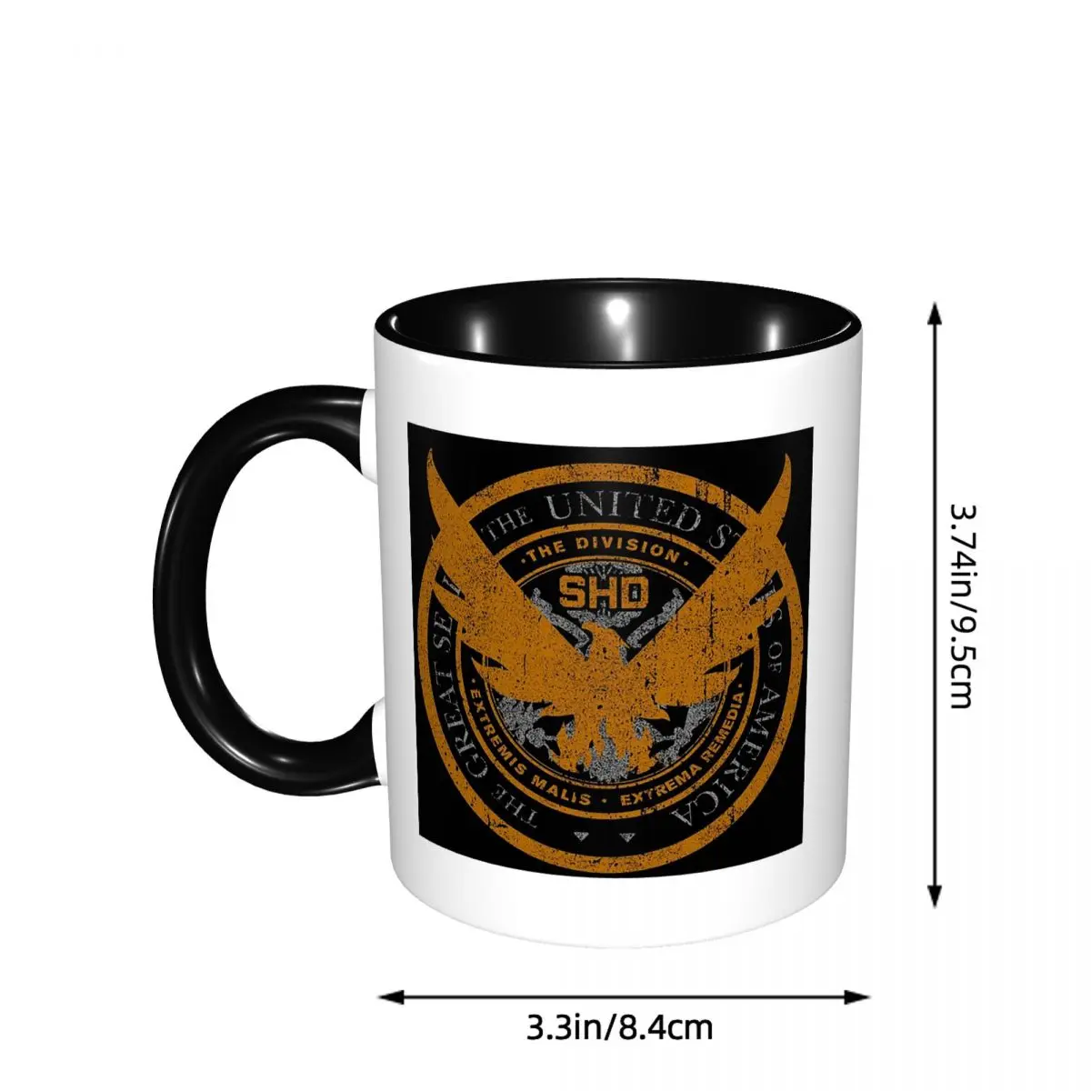 Game Tom Clancys The Division SHD Seal Mug Funny Ceramic Coffee Cups Tea Mugs Milk Cup Drinkware Gift for Woman Man view 2