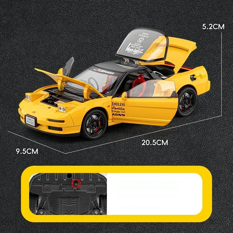 1:22 Honda Acura NSX NA1 Supercarรุ่นรถของเล่นDiecastsหล่อโลหะเสียงและแสงรถของเล่นเด็กรถ