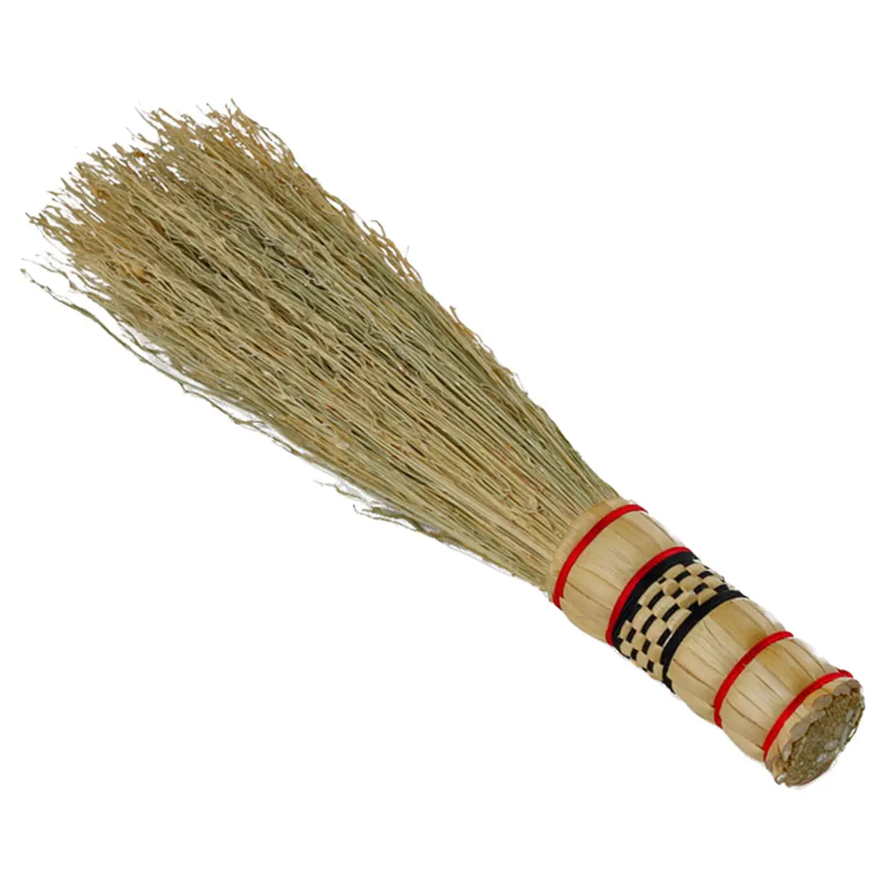 

Ergonomic Long Handle Dish Brush Heavy Duty Multi-Function Pot Scrubber Wok Cleaner Sturdy Straw Bristles Non-Slip Grip Kitchen