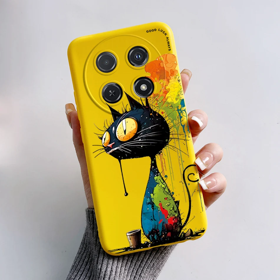 For Huawei Nova 12i Case Cartoon Cat Silicone Back Cover Phone Case for Huawei Nova 12i 12 i 4G CTR-L81 Soft Cases Nova12i Funda