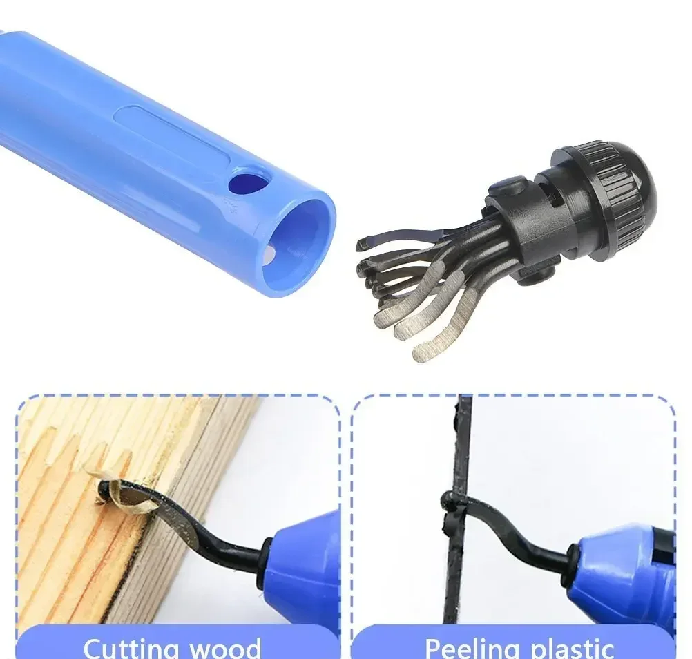 NB1100 Handle Burr Cutter Trimming Knife Scraper Router Bit Rotary Deburr BS1010 Blades Copper Tube Remover Wood Hand Tools