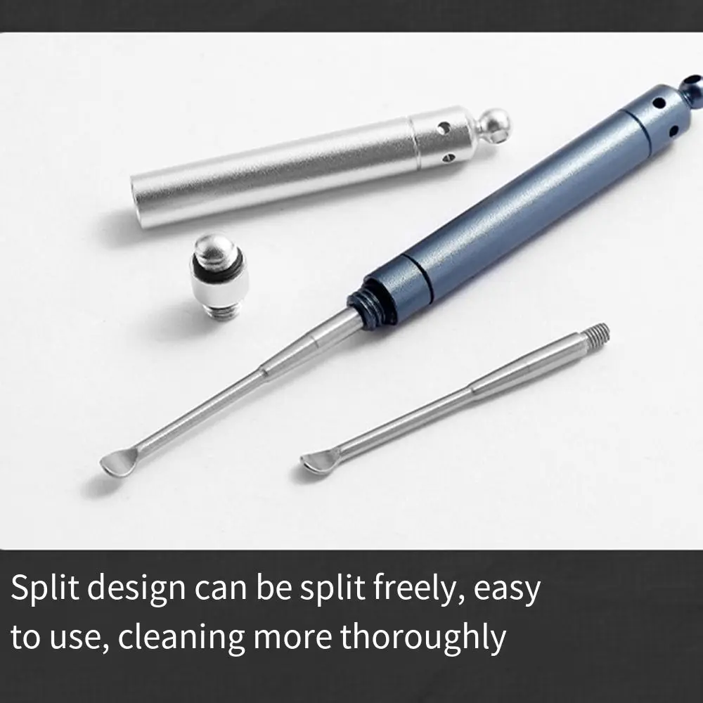 Stainless Steel Ear Cleaning Tool Ear Pick Ear-picker Mini Spoon Shovel Ear Cleaner Ear Wax Removal Ear Spoon Keychain Pendants
