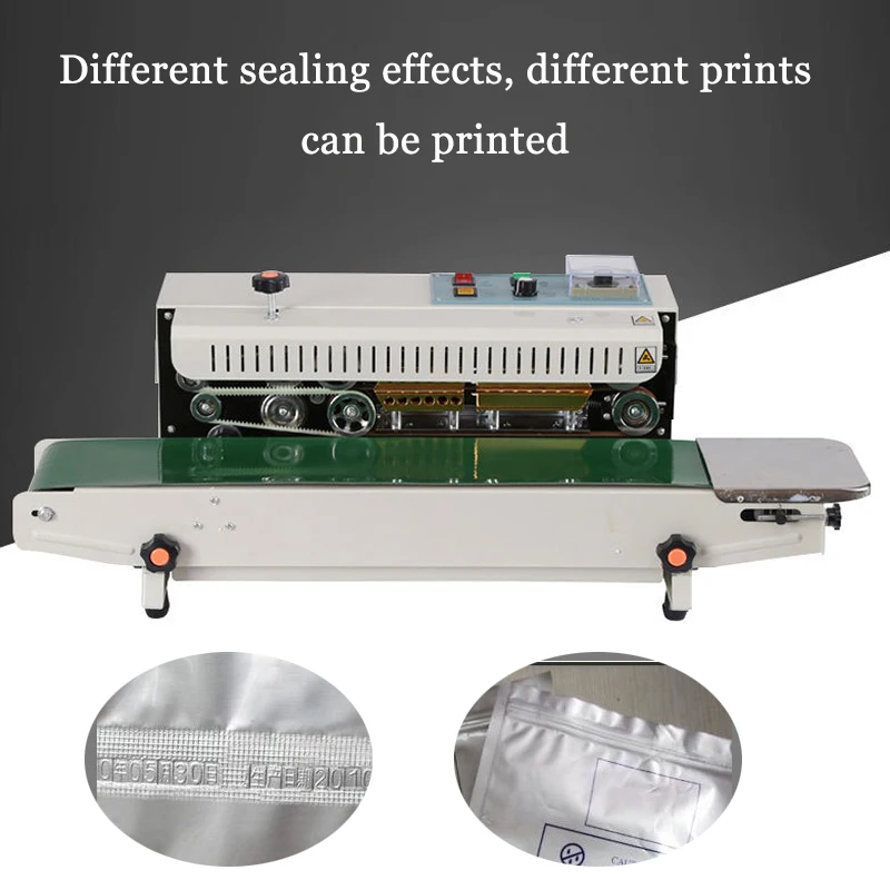 Expanded Food Band Heat Sealer Fr-900 Aluminum Foil Plastic Bag Soild Ink Continuous Band Sealing Machine