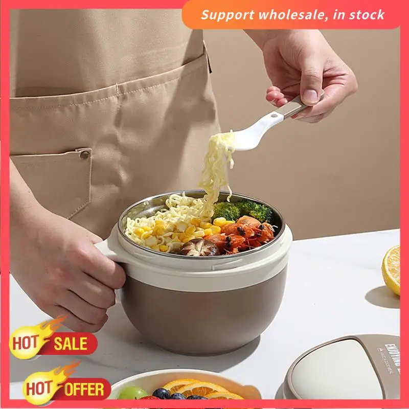 RISE-cuenco de fideos instantáneos con aislamiento relleno de agua dividido, fiambrera para estudiantes, fiambrera para llevar trabajadores de oficina