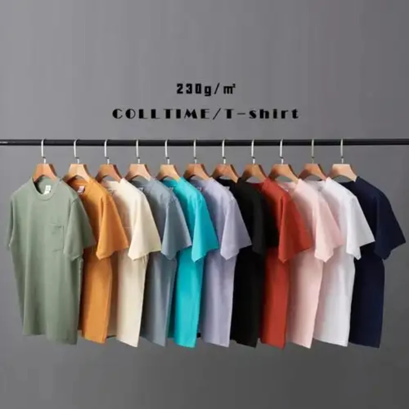 

Универсальная однотонная хлопковая футболка больших размеров с короткими рукавами и круглым вырезом, свободный дизайн с плечами, настраиваемая рекламная рубашка «сделай сам»