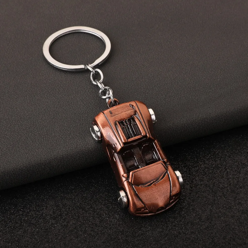 1 PCS Simulation Car Model Keychain Creative Colorful Sports Car Shape Bag Pendant Durable Metal Key Holder