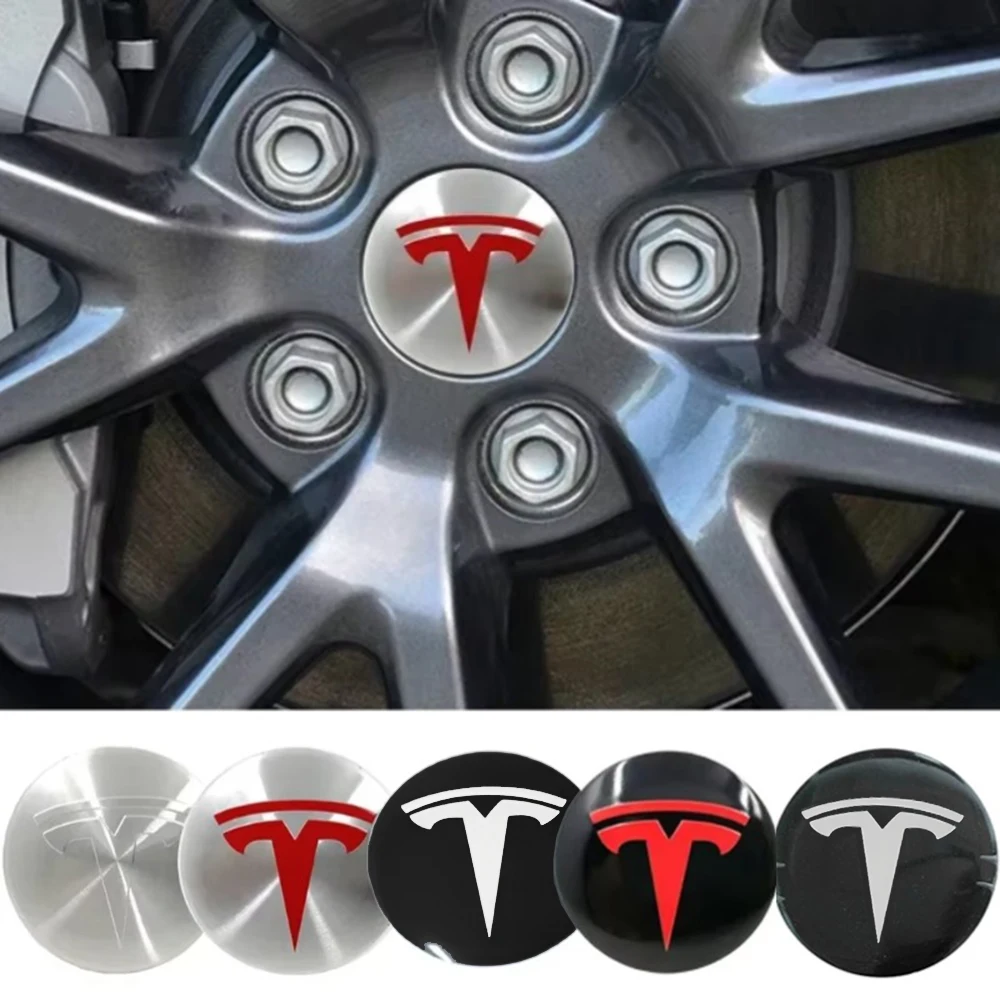 

4 шт. 56 мм наклейки-эмблемы на центральные колпачки колесных дисков для Tesla Model 3 Y S X, накладки на ступицы, автоаксессуары