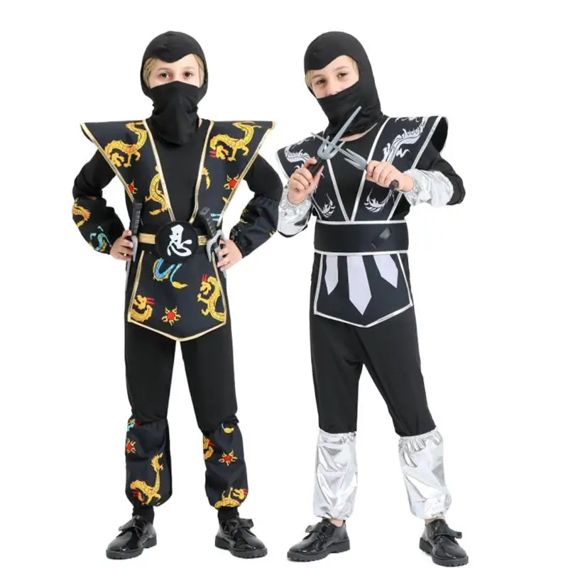 بدلة النينجا التأثيرية للأطفال عبر الحدود من loween، أزياء لولية الأدوار، ملابس أداء المسرح، ملابس منزلية من ألياف البوليستر