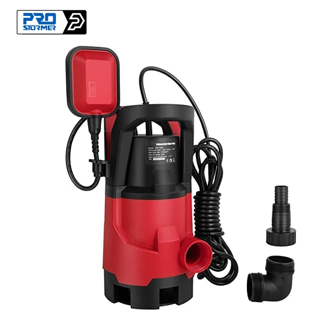 

1/2 HP Submersible Sump Pump Clean/Dirty Water Pump 2100GHP with Float Switch for Pool Draining Hot Tub Flood Drain PROSTORMER