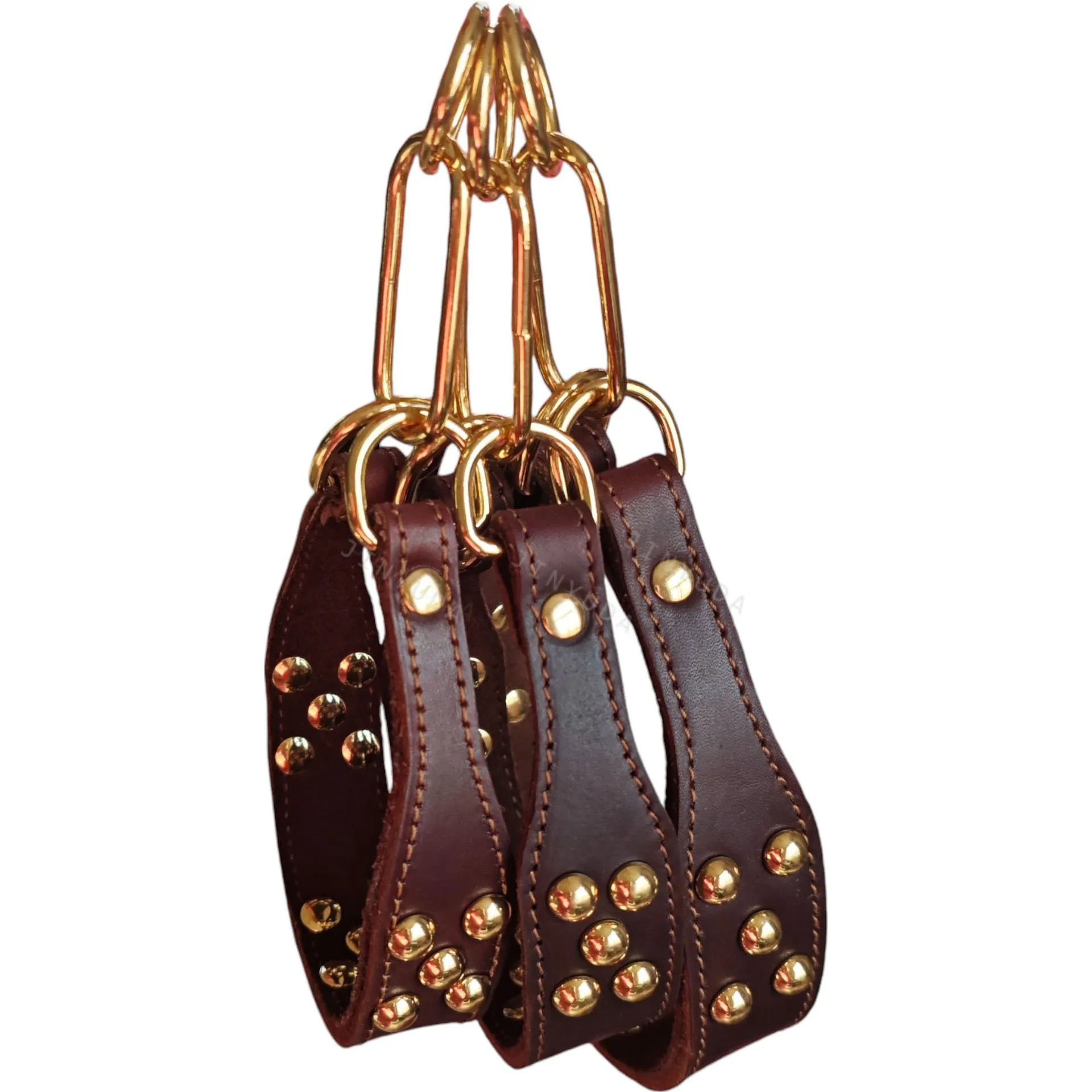 

Mutihome Fashion Cowhide Mushroom Nail Rivet Genuine Leather Collar Widened Dog Neck Collar Neck Cover Greyhound Fine Dog Collar