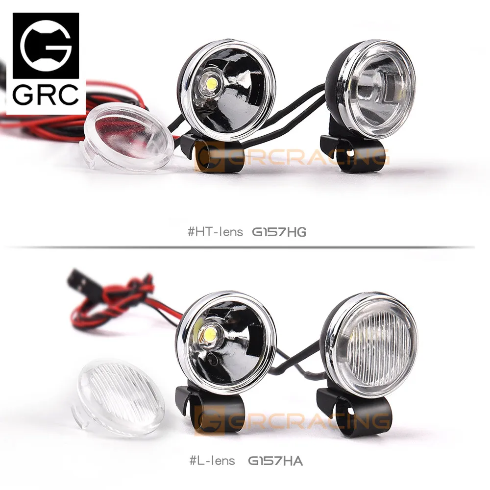 Rc Car Simulation 18mm Retro Round Spotlight Off-road Searchlight Headlight G157h For Grc 1/10 T4 Scx10 Model Car Accessories