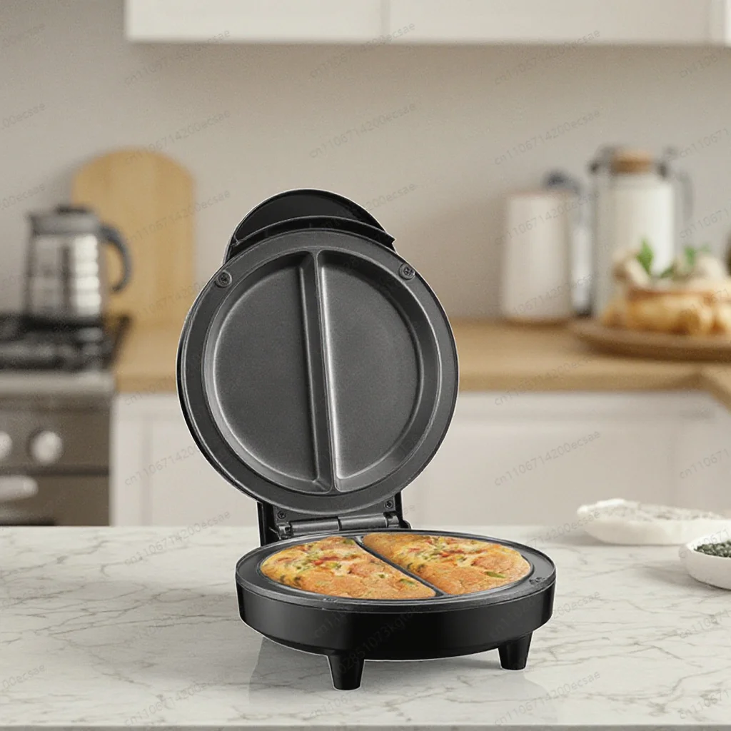 Electric Fryer Multifunction Pizza Machine Double Sided Heating Crepe Sandwich Machine Breakfast Omelet Fryer