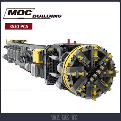 MOC Building Blocks TBM MK II Model Boring Machine Motor Technology Bricks DIY Assembly Collection Toys Creative Puzzle Gifts