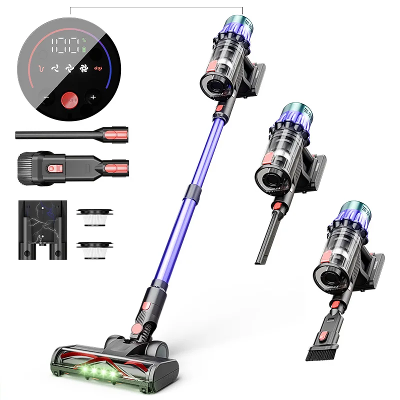 Stocks 650W Big Power Cordless Hand-held Vacuum Lightweight Stick Vacuum Cleaner With High Suction High Power for Floor Care