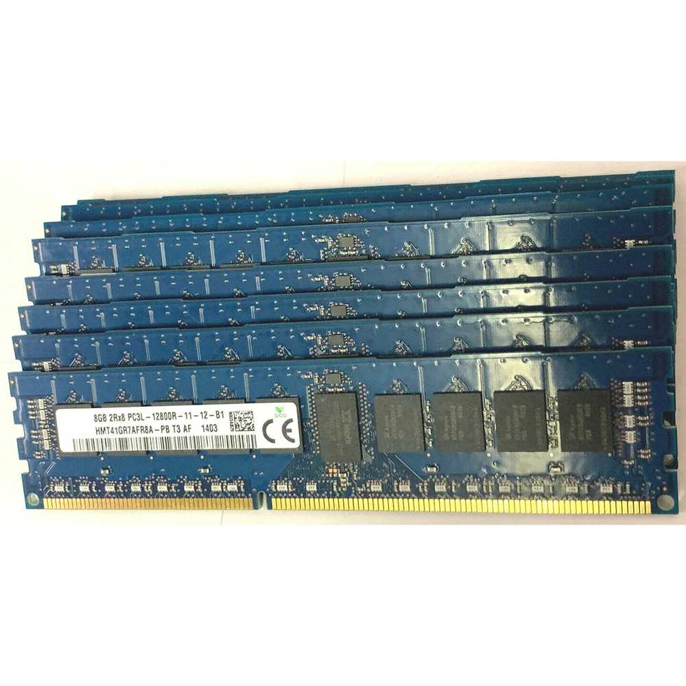 1Pcs For SK Hynix RAM 8GB 8G 2Rx8 DDR3L 1600 PC3L-12800R HMT41GR7AFR8A-PB Memory