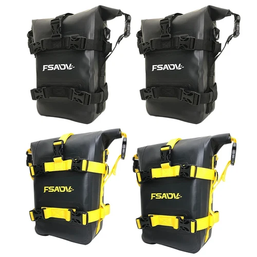 Imagen 2 del producto Bolsa para parachoques de motocicleta, impermeable, 5L-8L, bolsa de marco lateral para motocicleta, bolsa de barra de choque, bolsa de almacenamiento de herramientas Universal, 1/2 Uds.