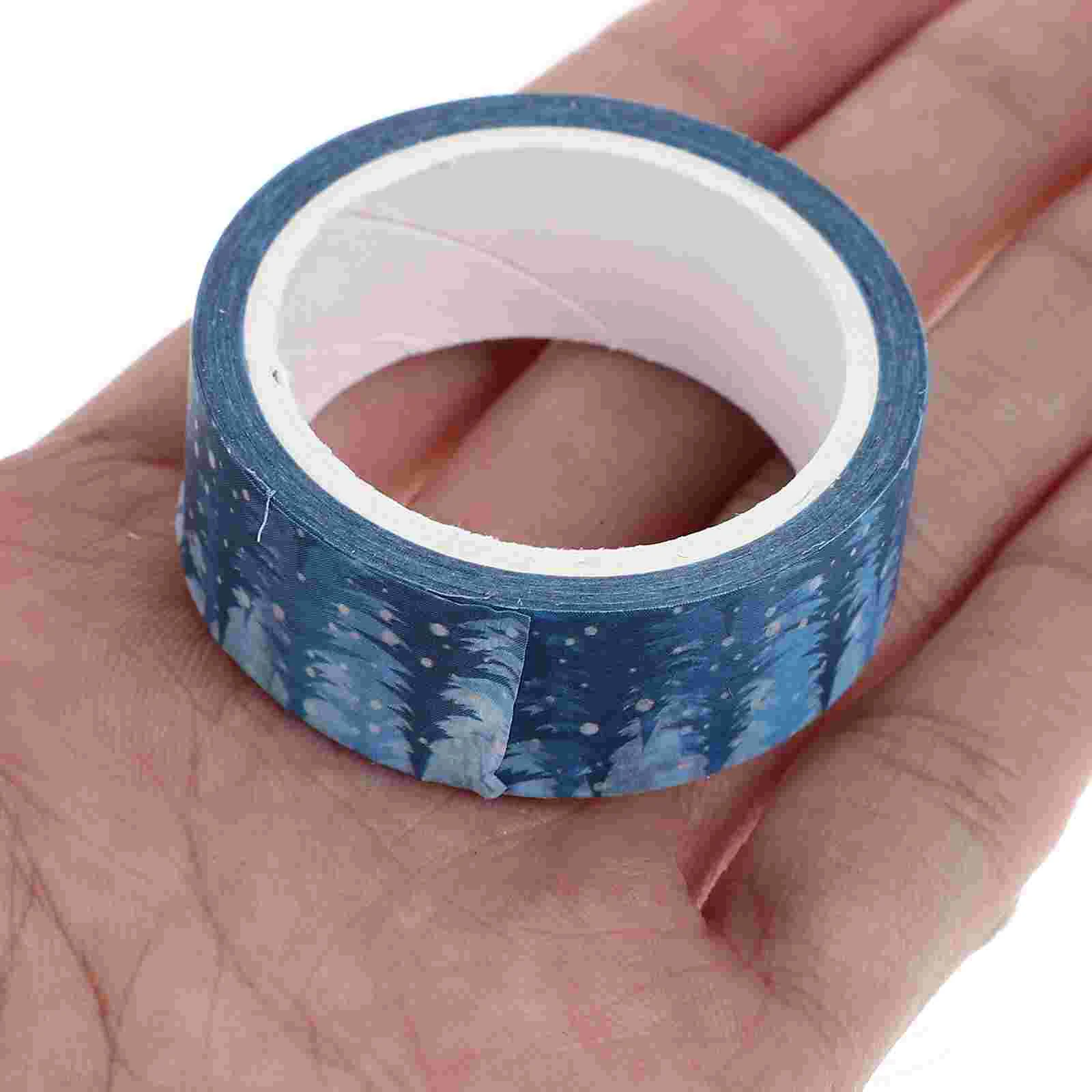 Wintermasking Tapes Washi Sneeuwvlok Kersthandboek Vakantiedecoratie (10 stuks) 5 meter/rol getextureerd papier