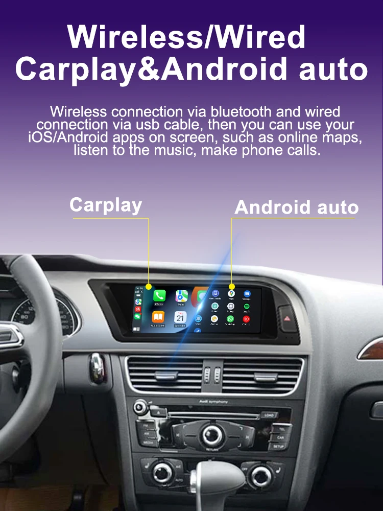 AUTOTOP 8,8 "Linux Auto Multimedia Stereo Für Audi A4 A4L B8 2009-2012 Drahtlose Carplay Android Auto Airplay Mirrorlink Bluetooth – Detail 6