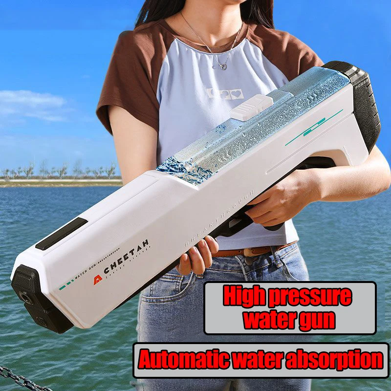 Fully Electric Big Water Gun Toy Swimming Pool Play Water Adult Pool Toy Outdoor Games High Pressure Water Gun Summer Kids Toys