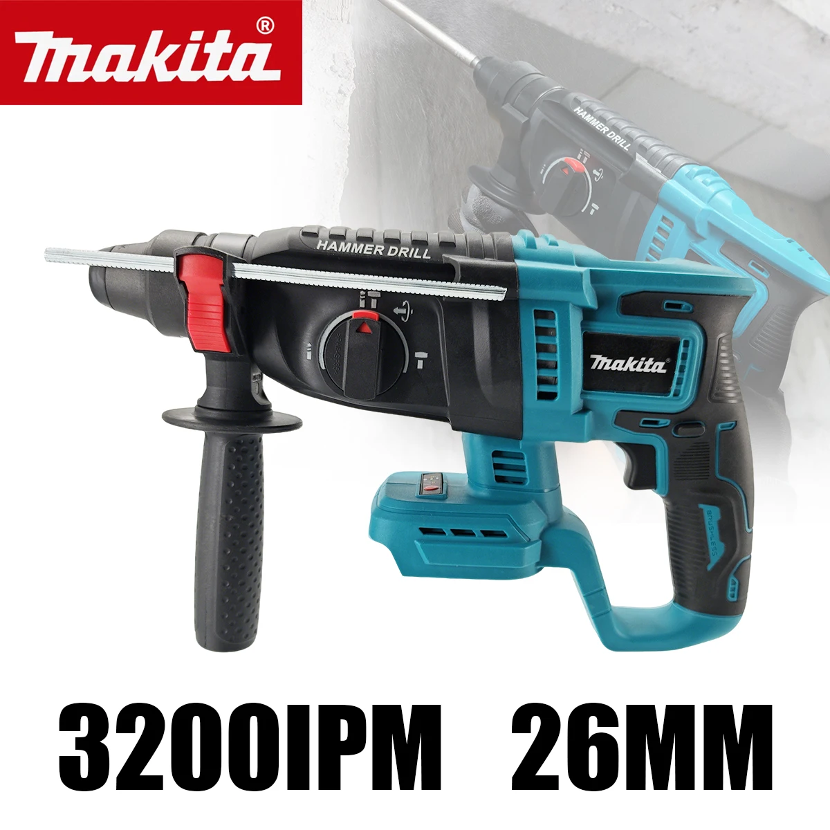 

Makita Original 26MM Cordless Hammer Brushless Electric Hammer 18V Lithium Battery Wireless Drills For Makita 18v Power Tools