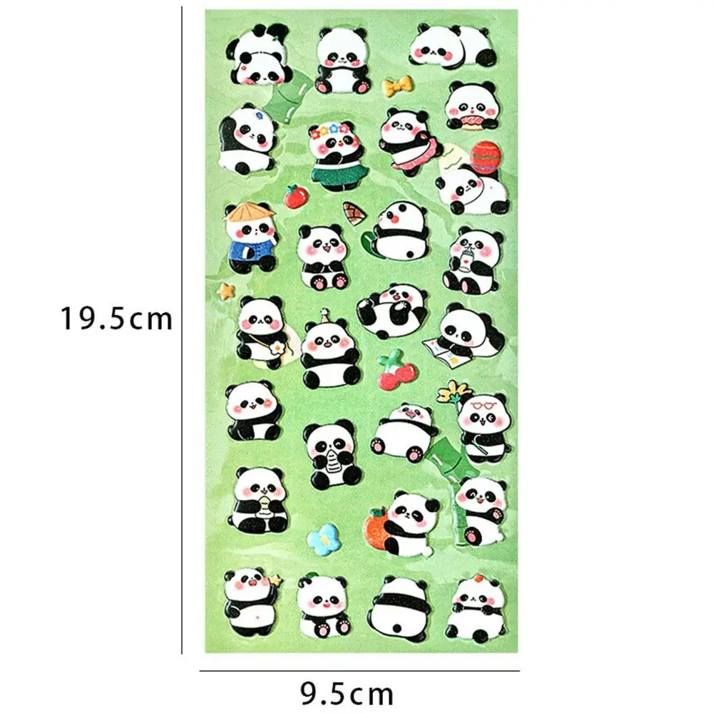 Handmade Sticker 3D Bubble Panda PVC Sticker Waterproof Decorative Panda Bubble Sticker DIY Cartoon Foam Stickers Stationery